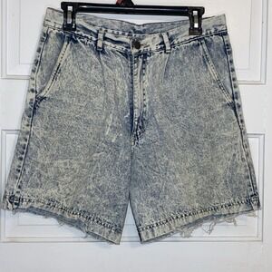 Authentic Distressed Vintage Acid Wash Jean Shorts |Gitano 32 | 100% Cotton
